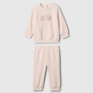 BabyGAP VintageSoft Bear Logo Sweat Set- Barely Pink/ Size 6-12M